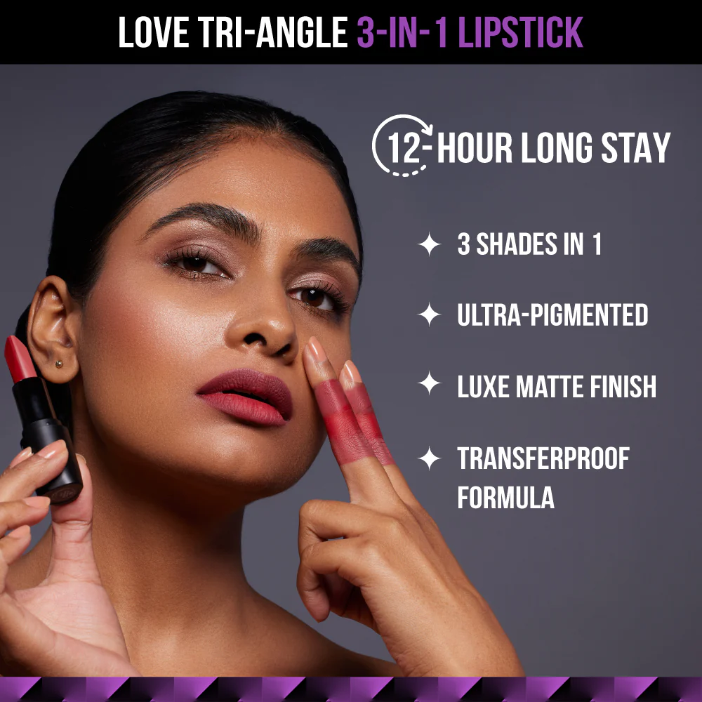 Love Tri-Angle 3 In 1 Lipstick - 05 Truffle Blush - Image 3