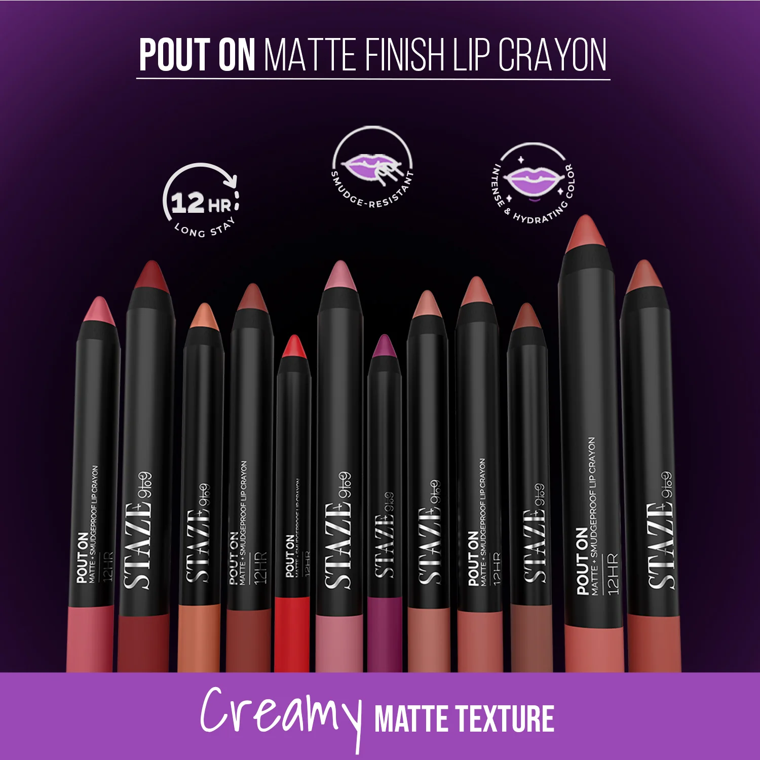 The Pout On Lip Crayon - 10 Royally Ruby - Image 2